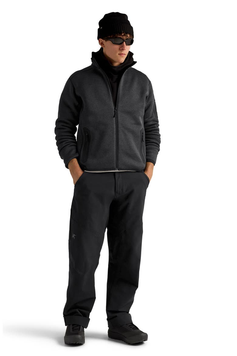 Covert Full Zip Fleece Cardigan, Alternate, color, BLACK HEATHER