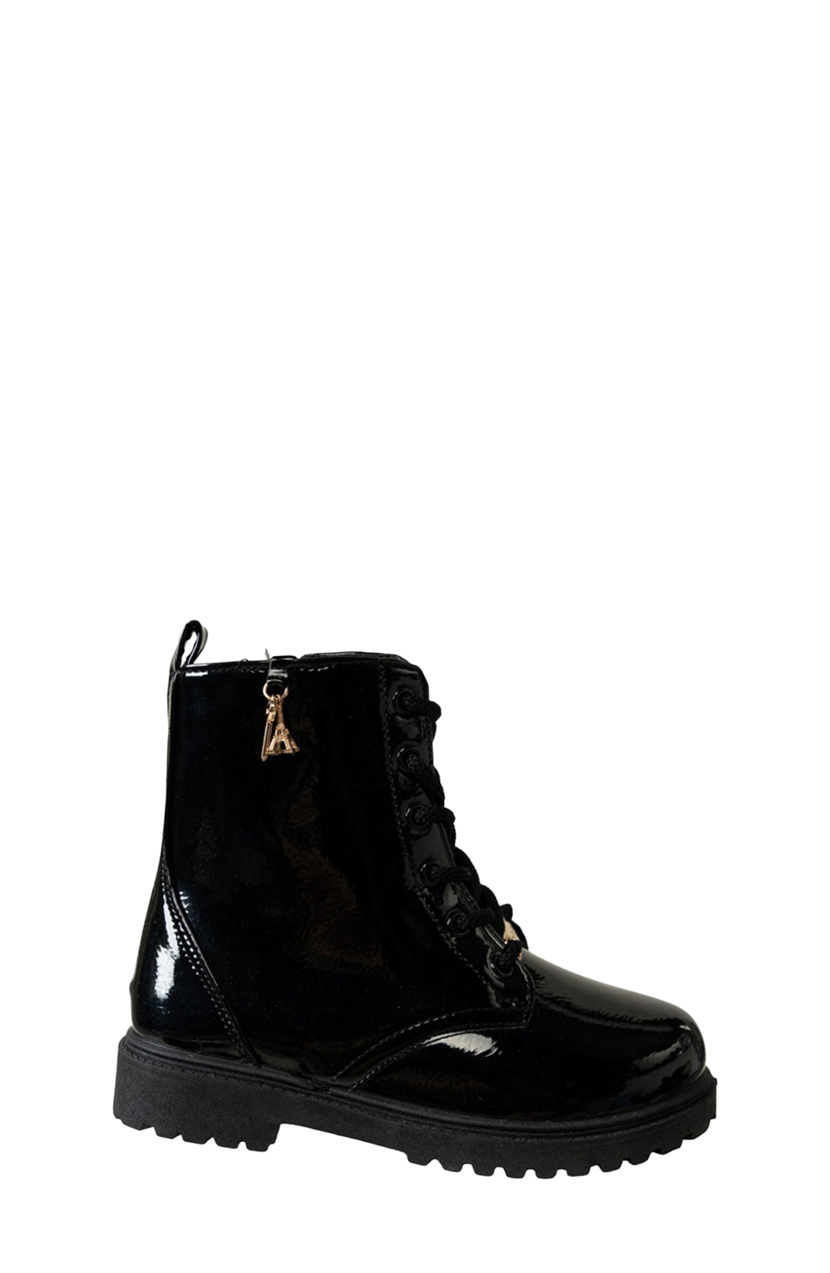 Kids' Lace Up Boot, Alternate, color, BLACK