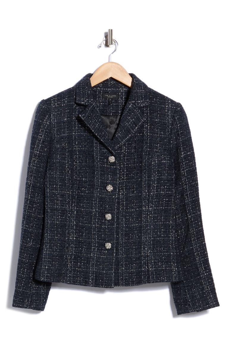 Esther Tweed Jacket, Main, color, NAVY MULTI