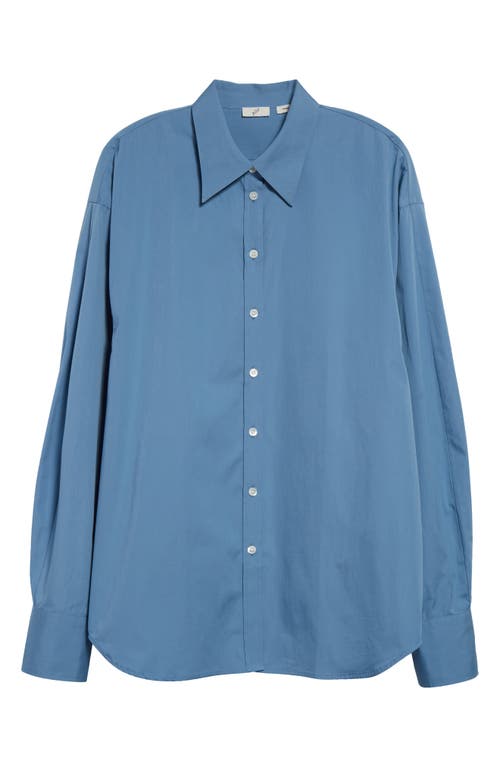 Bite Studios Vera Organic Cotton Poplin Button-up Shirt In Lobelia
