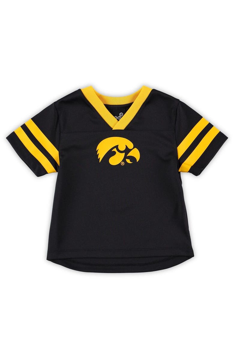 Outerstuff Toddler Black/Gold Iowa Hawkeyes Red Zone Jersey & Pants Set, Alternate, color, Black