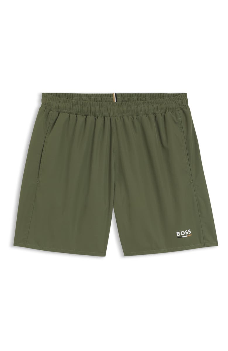 BOSS Swordfish Swim Trunks, Alternate, color, Open Green