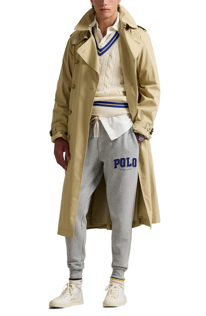 Polo Ralph Lauren Fleece Embroidered Logo Joggers, Alternate, color, Andover Heather