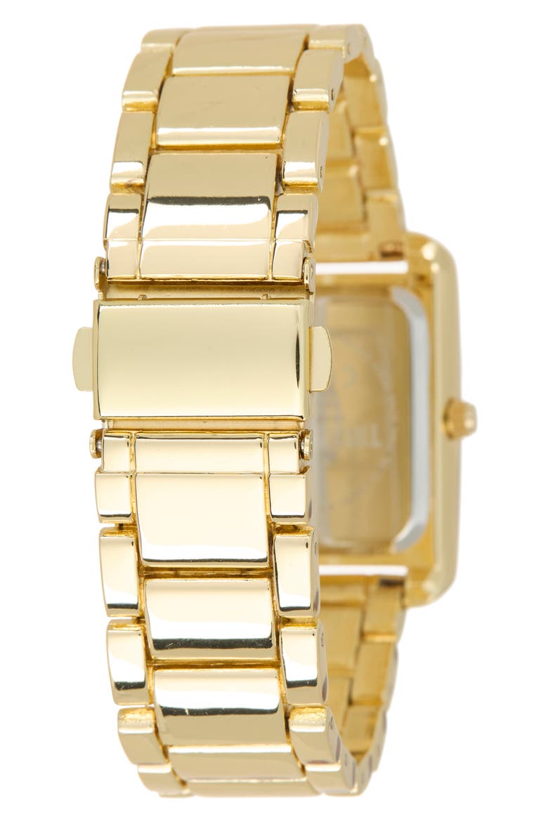 Crystal Bezel Bracelet Watch, 27mm x 35mm, Alternate, color, GOLD