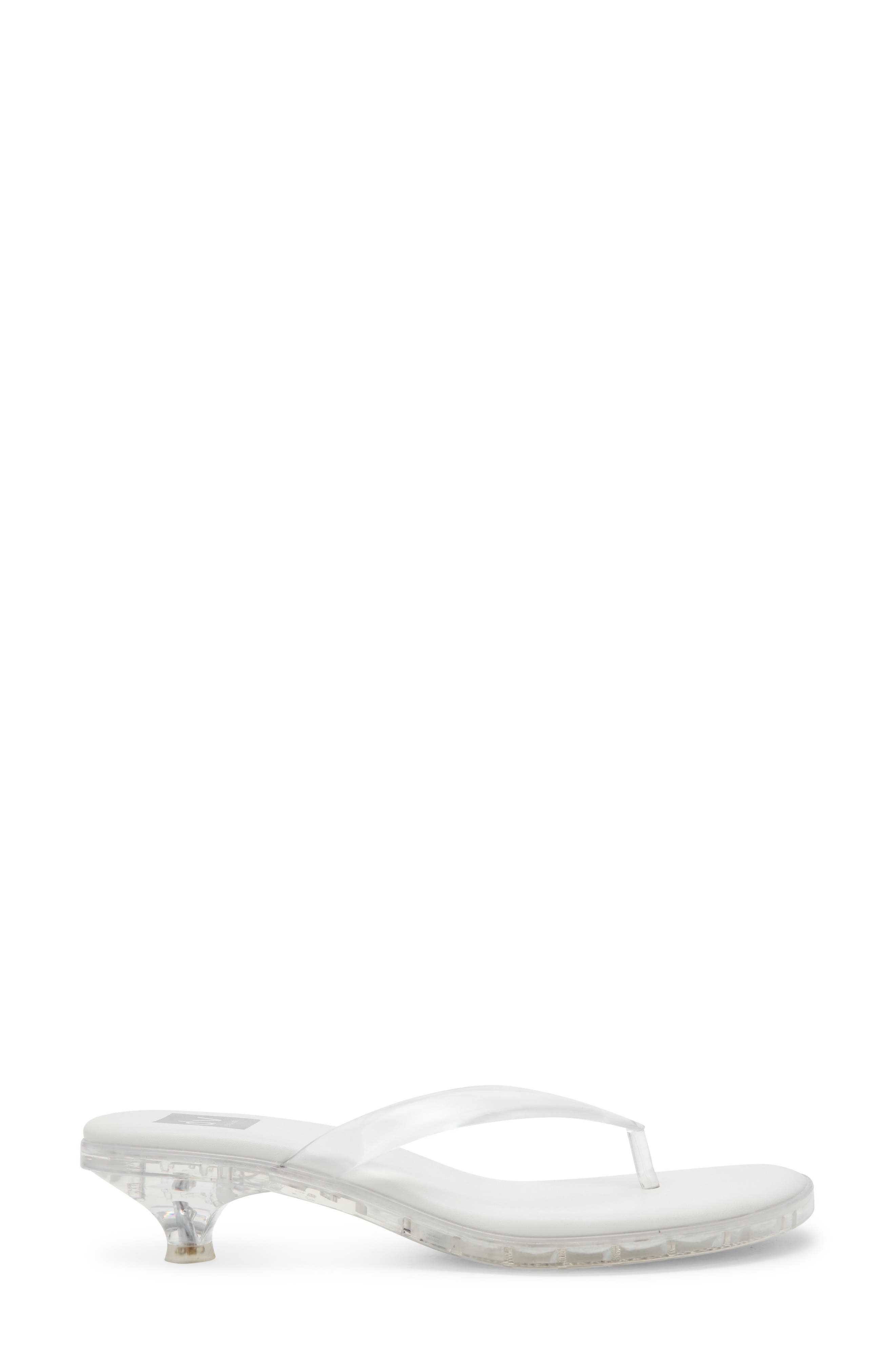 Cicely Kitten Heel Flip Flop, Alternate, color, CLEAR