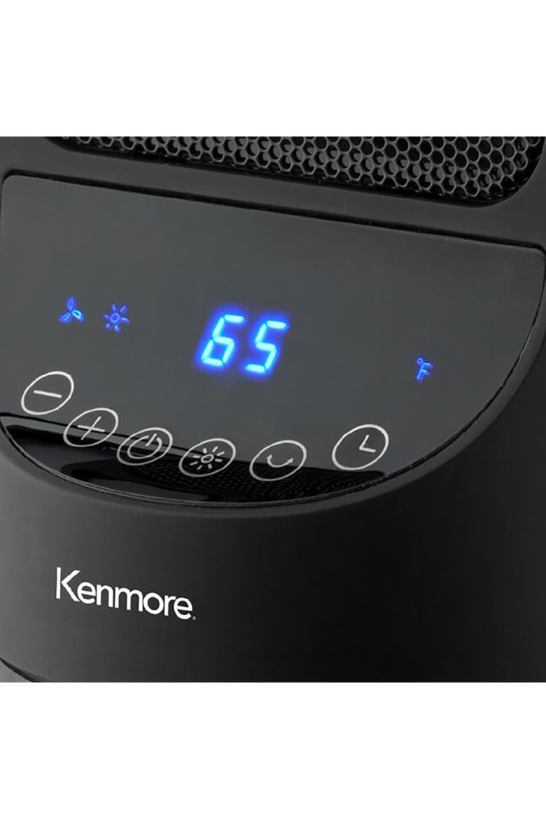 11.5 Inch Portable Ceramic Black Space Heater, Alternate, color, Black