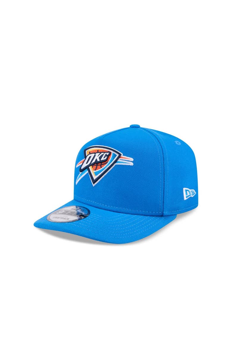 New Era Men's New Era Blue Oklahoma City Thunder Core Logo A-Frame 9FIFTY Snapback Hat, Main, color, Blue