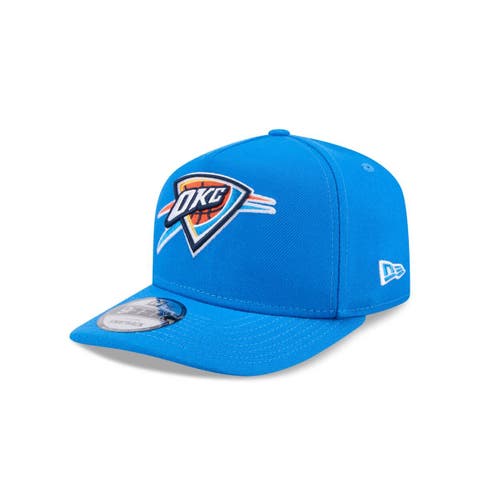 Men's New Era Blue Oklahoma City Thunder Core Logo A-Frame 9FIFTY Snapback Hat