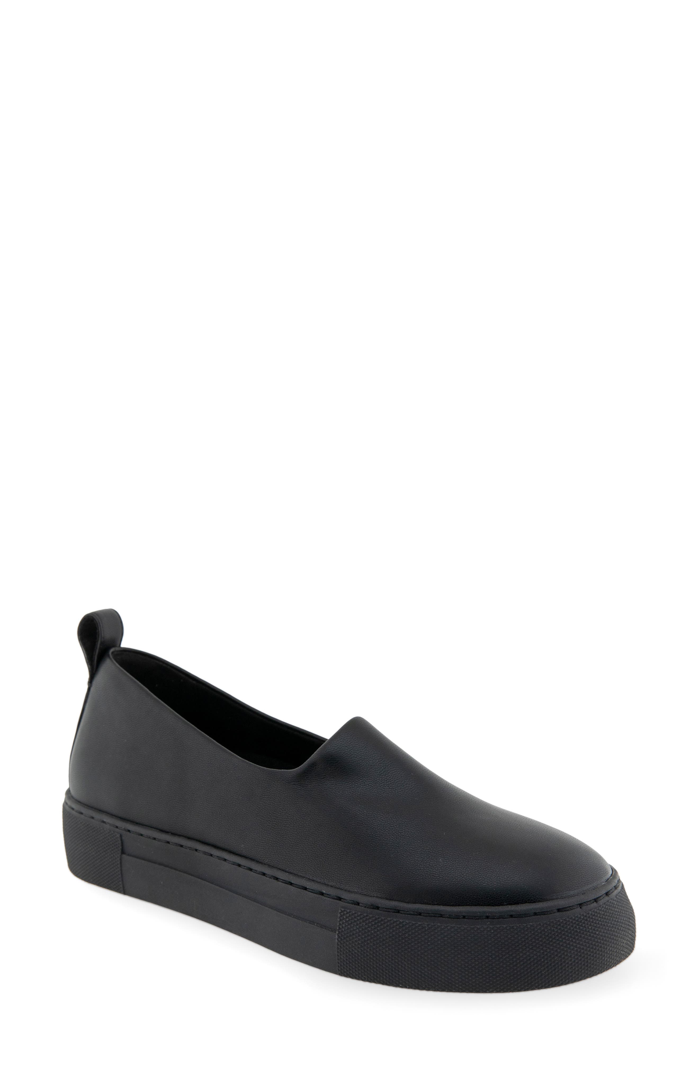 Blakely Hidden Wedge Flatform Sneaker, Main, color, BLACK STRETCH