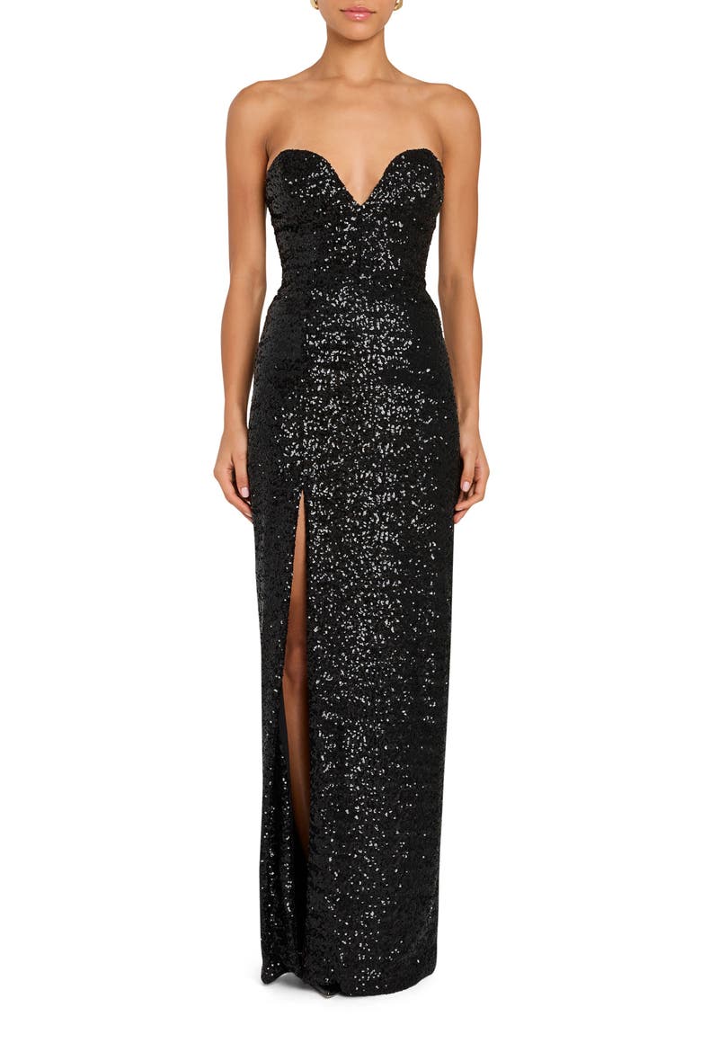 Amanda Uprichard Cherri Strapless Sequin Gown (Women)