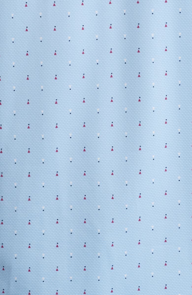 Mizzen+Main Halyard Trim Fit Performance Polo, Alternate, color, Light Blue Exclamation Geo