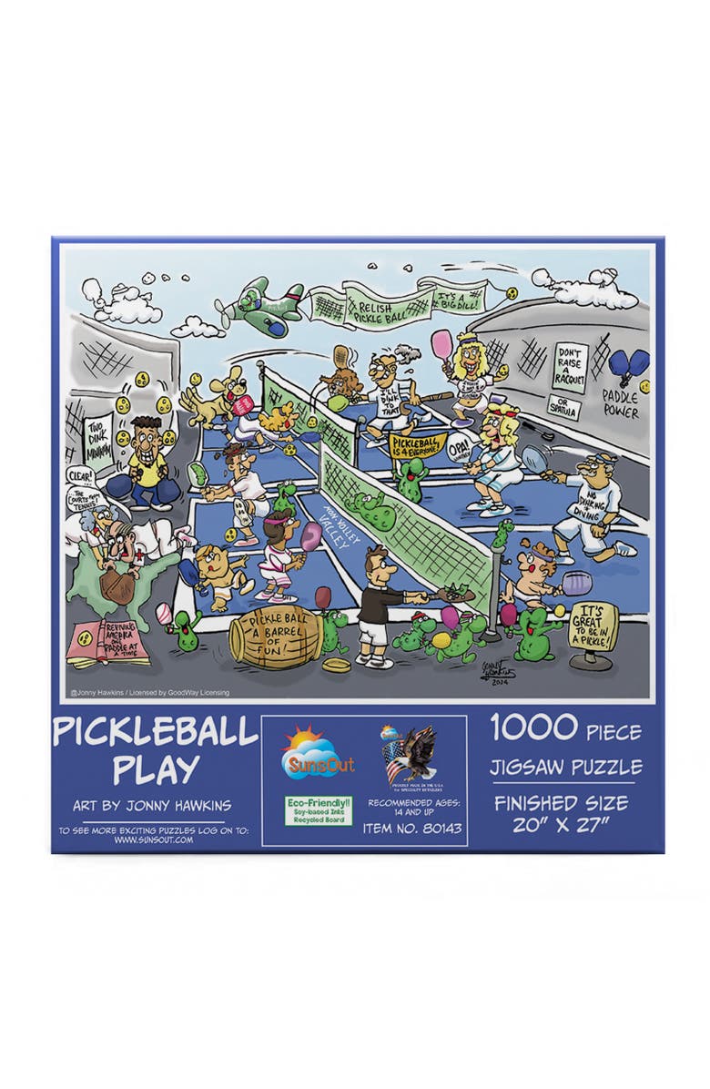 Sunsout Pickleball Play 1000 piece Jigsaw Puzzle for Adults, Alternate, color, Multicolor