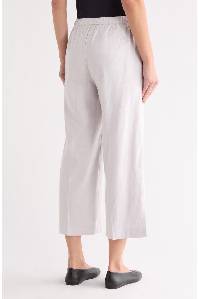 Sharkskin Pull-On Wide Leg Pants, Alternate, color, PEARL