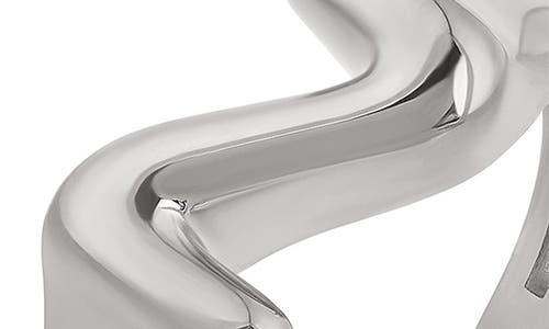 Shymi Bubble Letter Initial Ring In Metallic