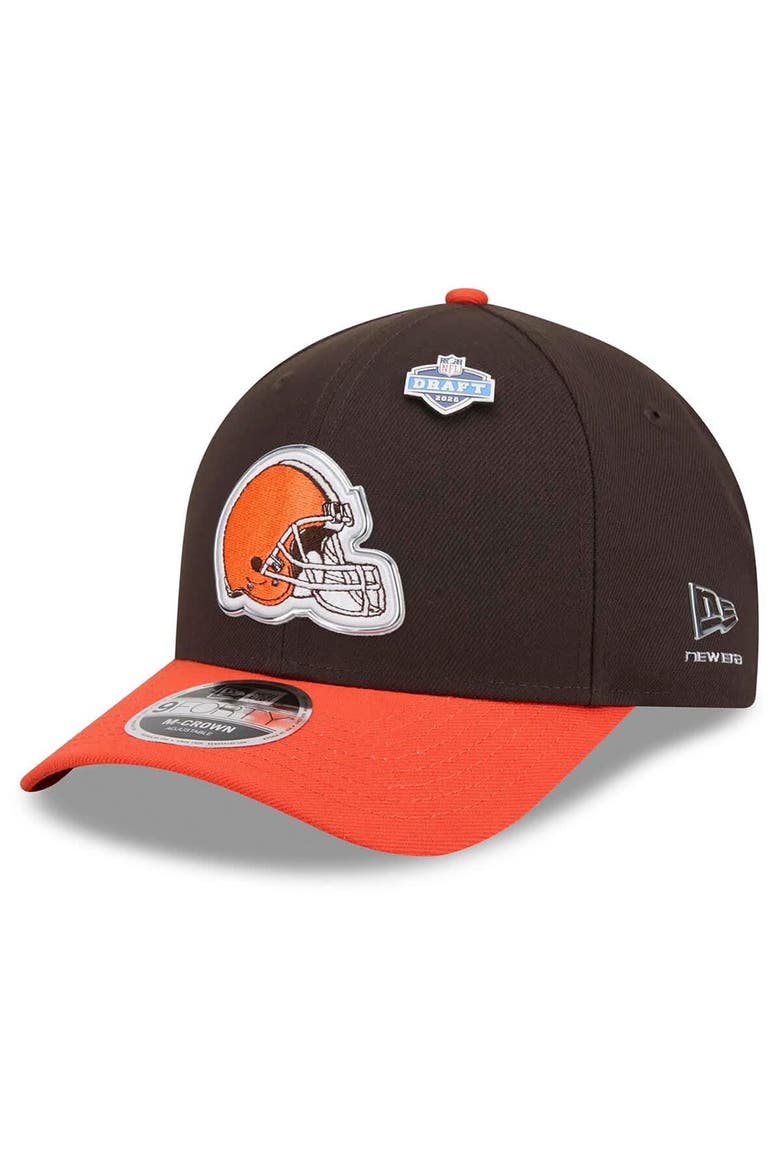 Men's New Era  Brown/Orange Cleveland Browns 2026 NFL Draft 9FORTY M-Crown Adjustable Hat, Main, color, Brown