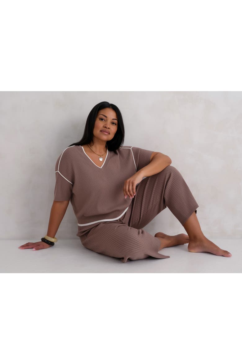 The Awaken Rib Crop Pant, Alternate, color, Terra