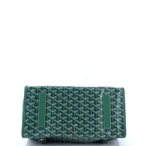 Pre-owned Goyard Goyard Saint Leger Briefcase Backpack Coated Canvas In Green