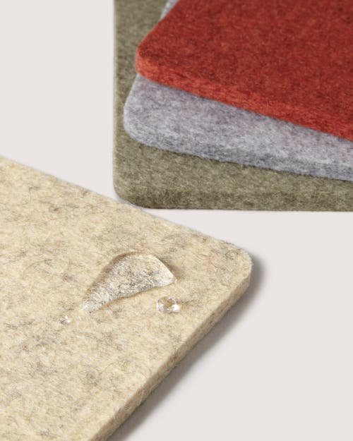Graf & Lantz Graf Lantz Bierfilzl Merino Wool Square Coaster Multi 4 Pack In Ikebana