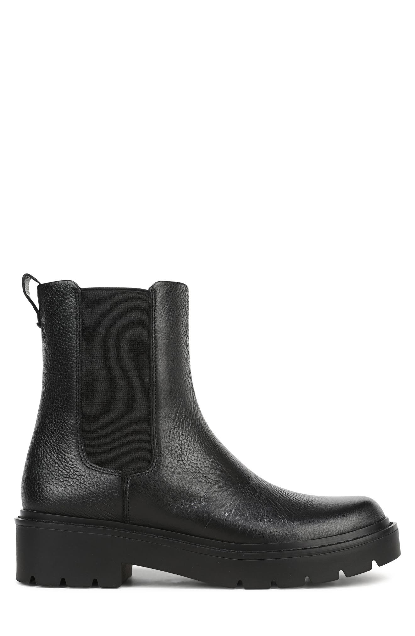 Dannie Leather Chelsea Boot, Alternate, color, BLACK