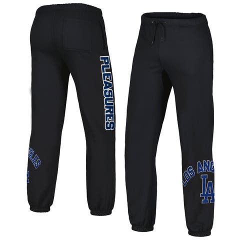 Men's PLEASURES Black Los Angeles Dodgers Opening Day Sweatpants