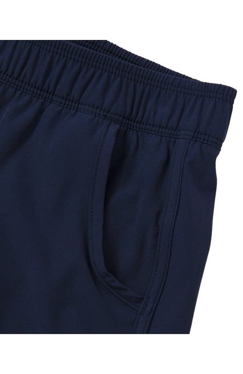 Lands' End Girls Slim Stretch Woven Comfort Waist Swim Shorts In Deep Sea Navy