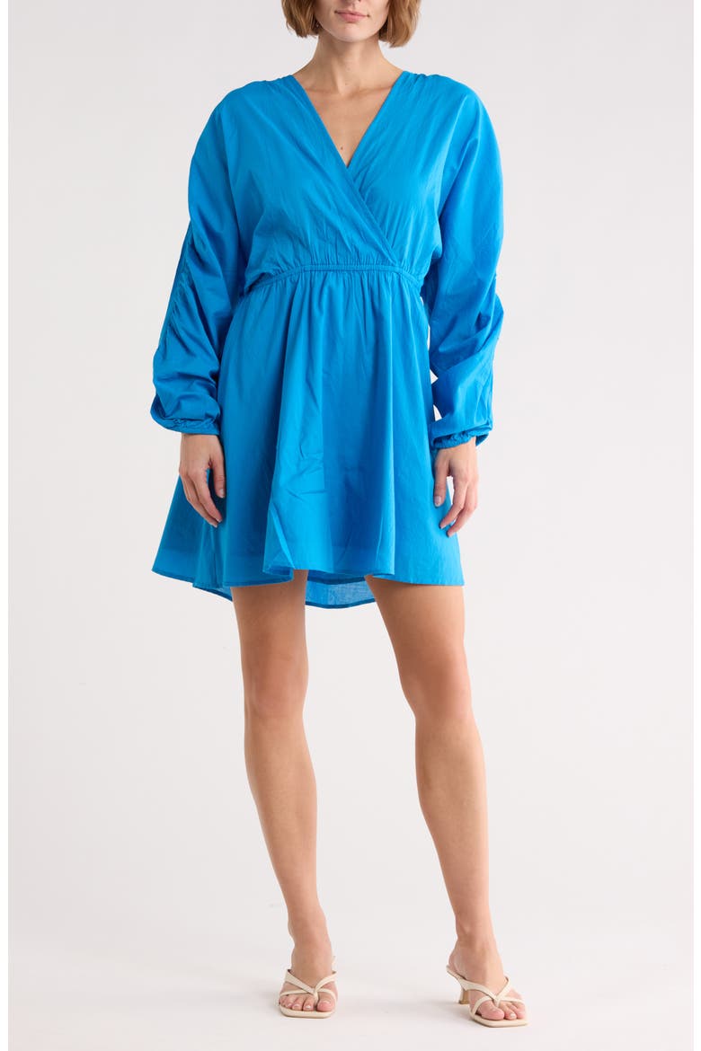 Andreas Long Sleeve Minidress, Main, color, BLEU ELECTRIQUE