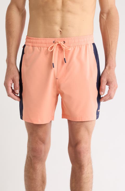 Colorblock Stretch Compression Swim Shorts