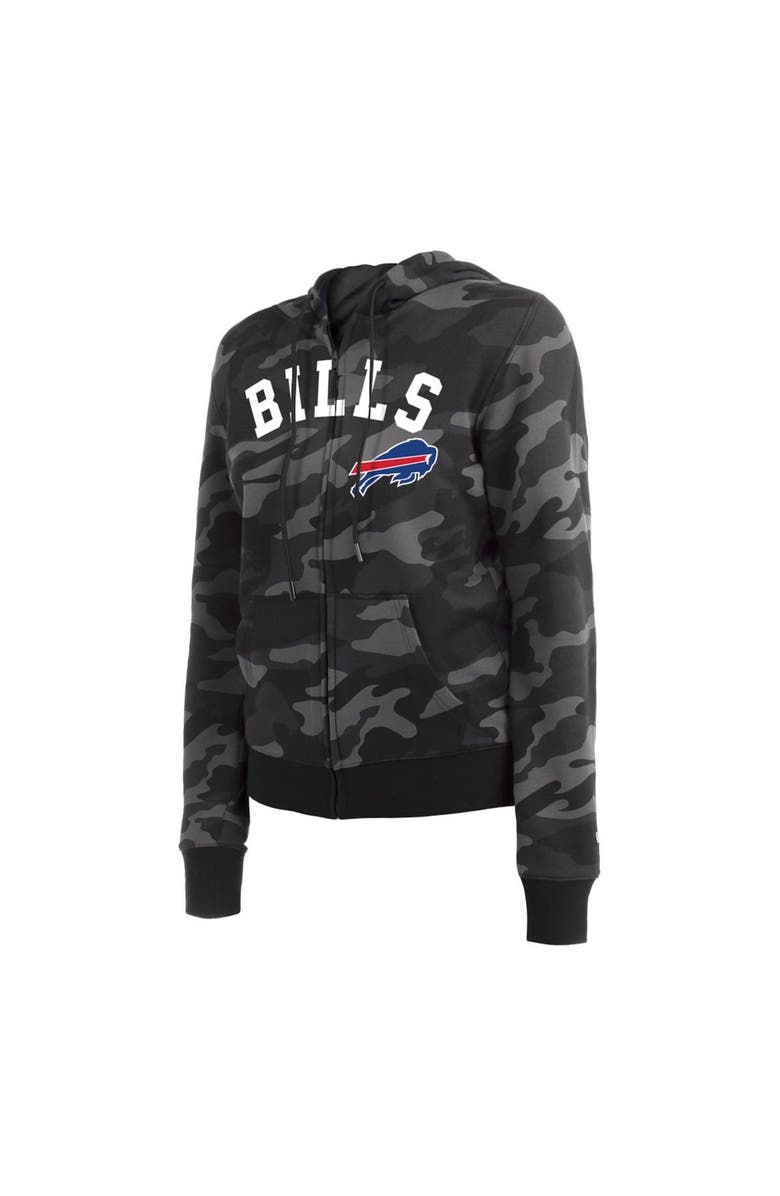New Era Women's New Era Black Buffalo Bills Camo Full-Zip Hoodie, Alternate, color,