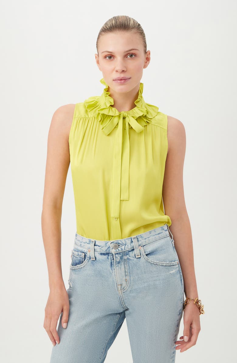 Trina Turk Cinzia Sleeveless Button-Up Shirt, Alternate, color, 