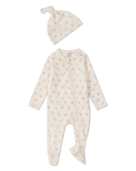 2 Piece Baby Stretch Cotton Footie Set