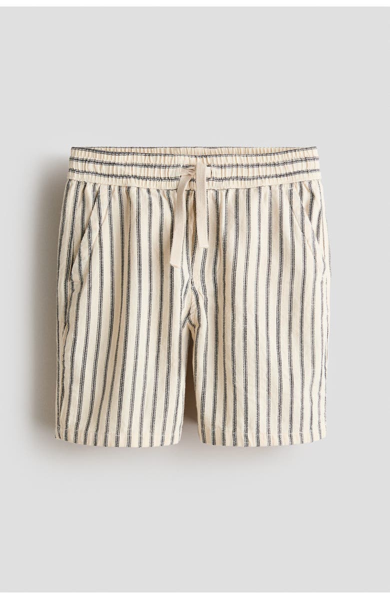 H&M Cotton Shorts, Main, color, Cream/Striped