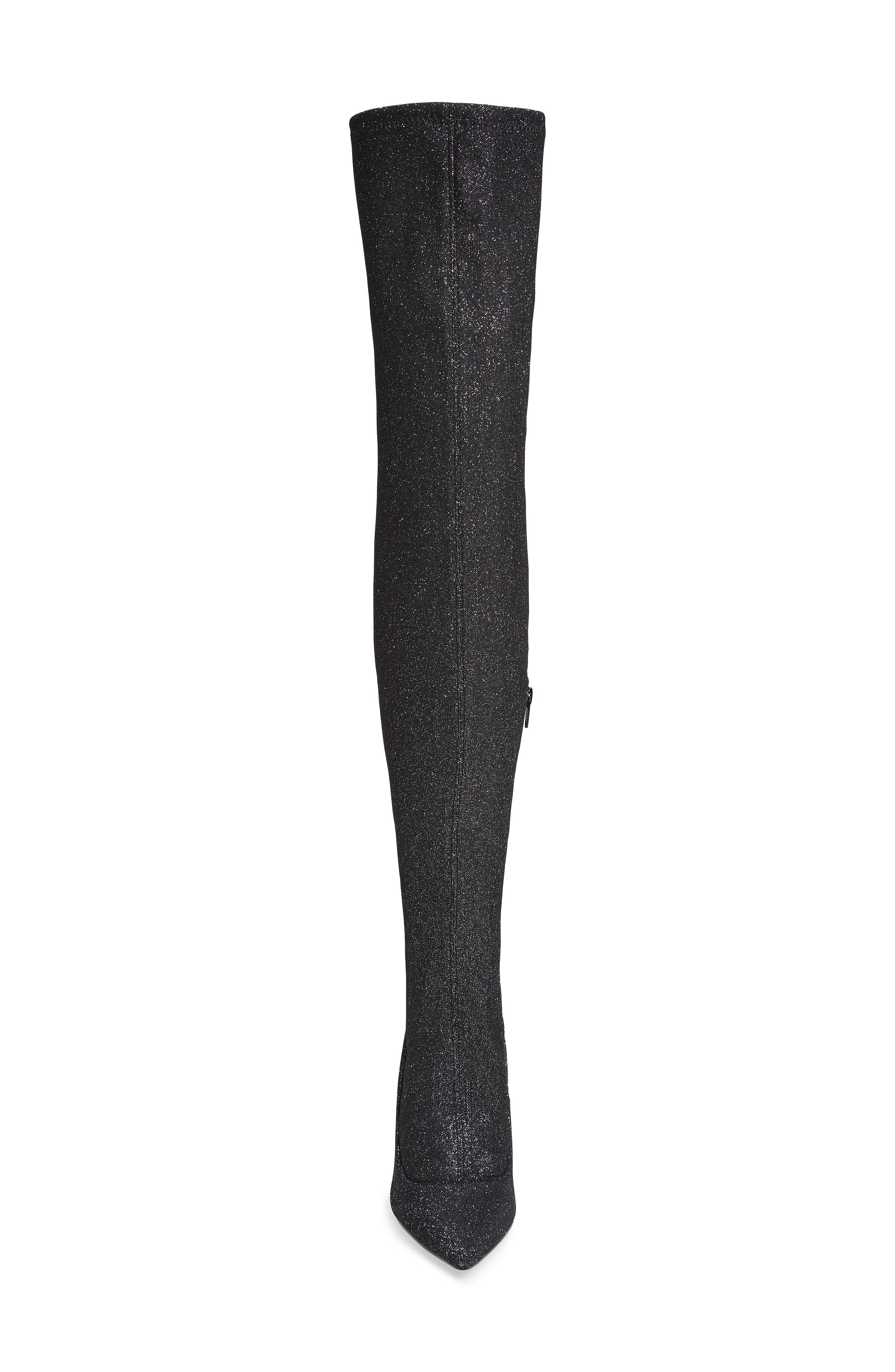 Bellini Stiletto Over the Knee Boot, Alternate, color, SILVER