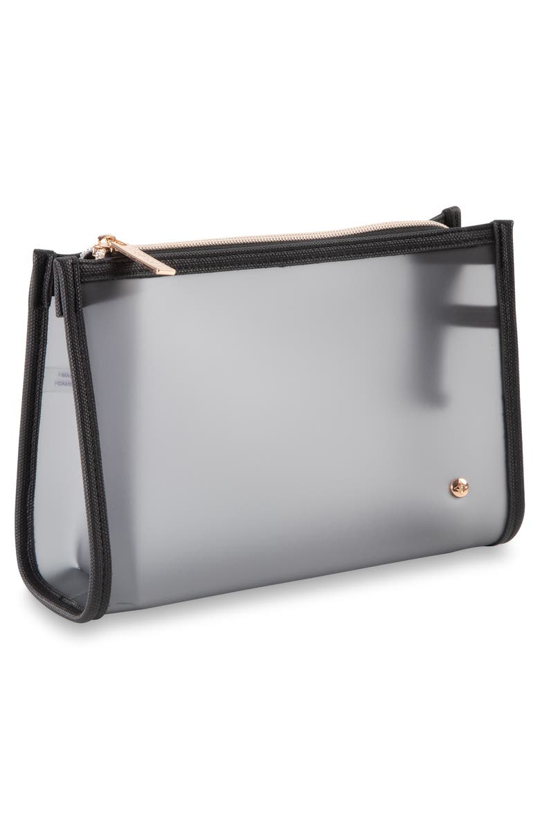 Stephanie Johnson Medium Zip Cosmetic, Alternate, color, Black