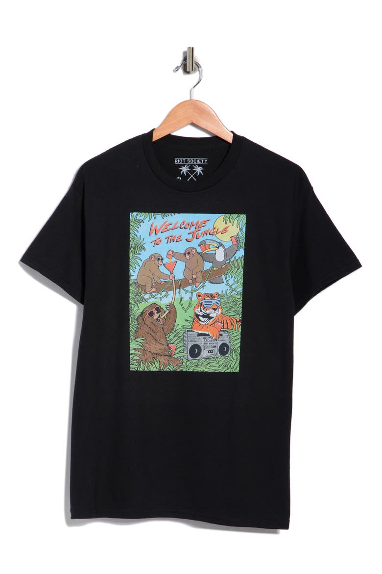 Welcome to the Jungle Graphic T-Shirt, Alternate, color, BLACK