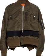 Sacai Nylon Twill & Wool Melton Blouson Jacket