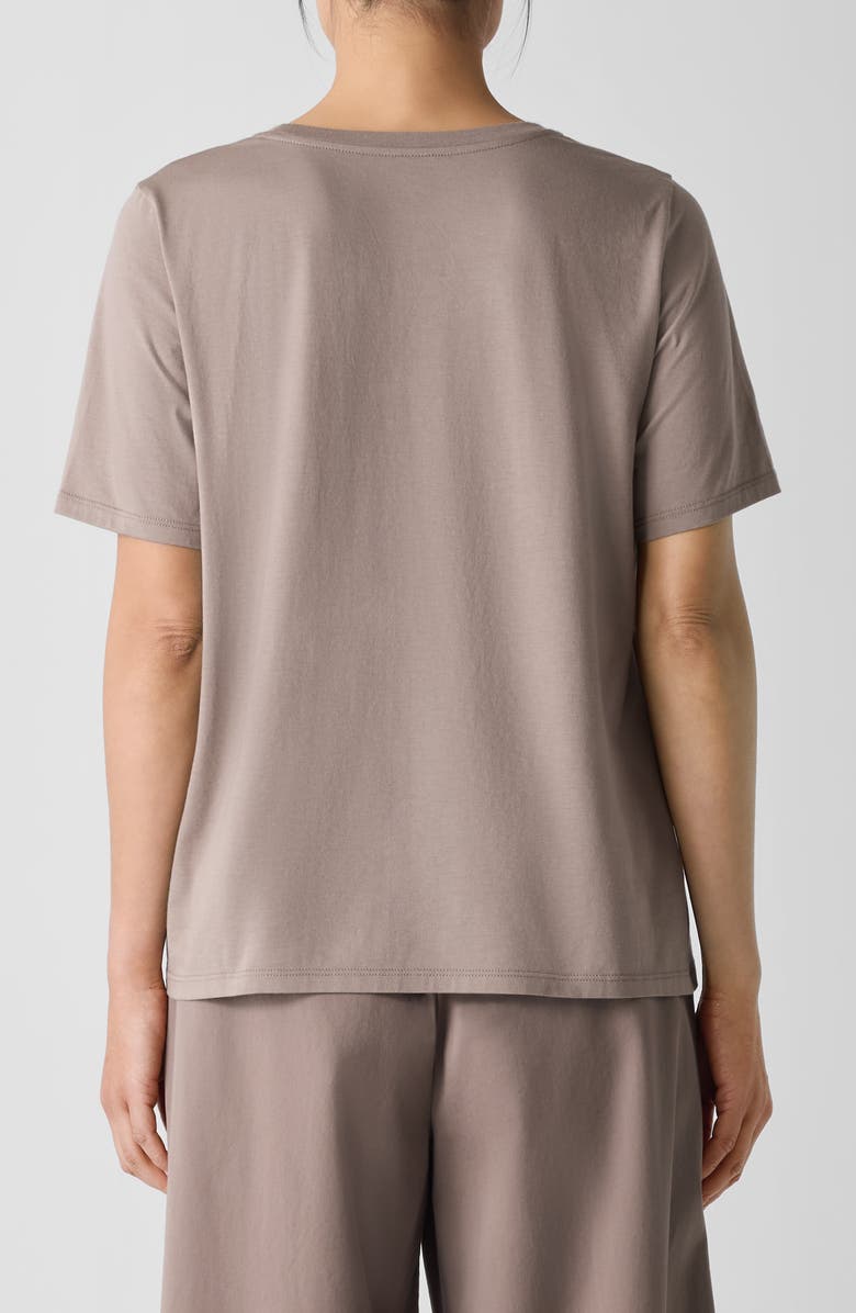 Eileen Fisher Crewneck Organic Cotton T-Shirt, Alternate, color, Cocoa