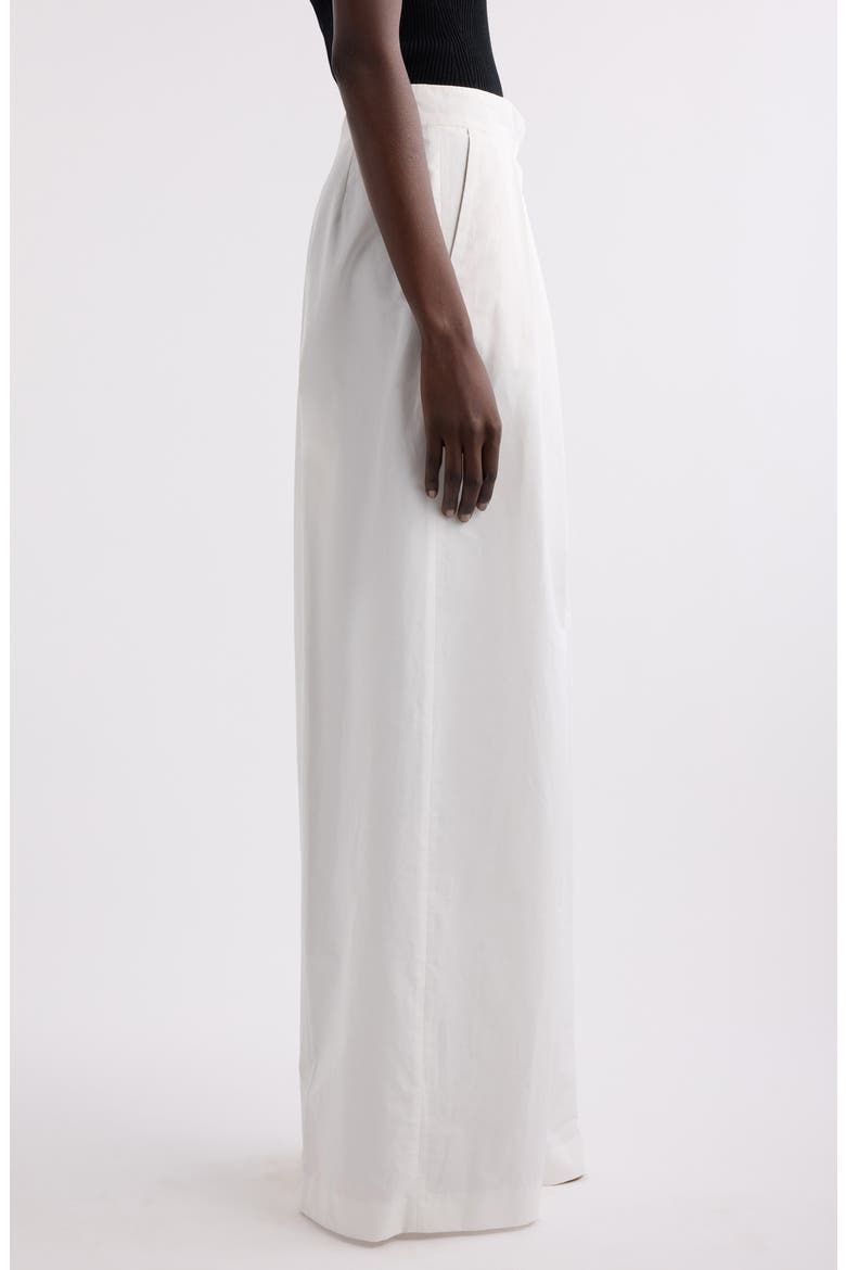 Pamplona Pleated Wide Leg Trousers, Alternate, color, WHITE