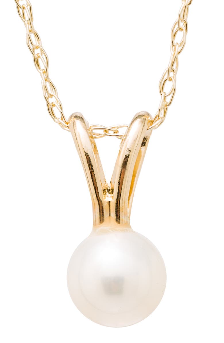 Mignonette Pearl Pendant Necklace, Alternate, color, Gold