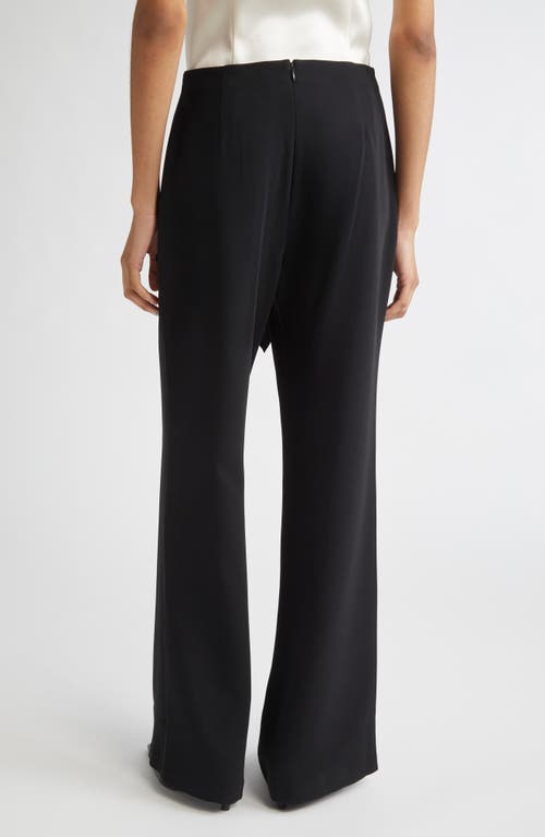 Cinq À Sept Lilas Tie Front Flare Leg Pants In Black