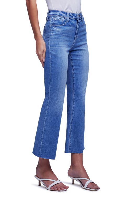 Shop L Agence L'agence Kendra Raw Hem Crop Flare Jeans In Alamo