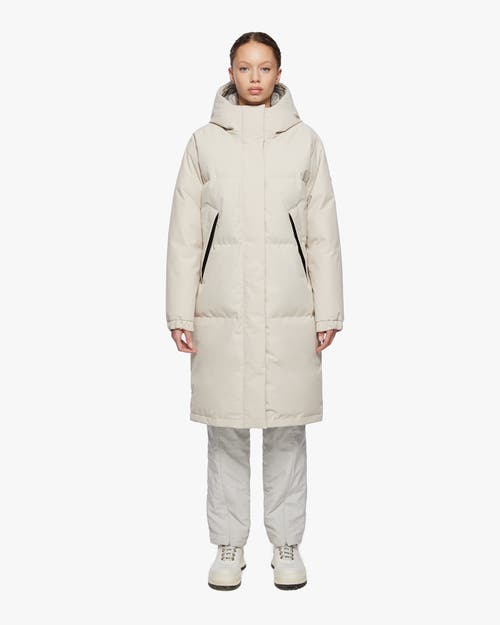 Quartz Co. Ines | Hooded Down Winter Jacket In Oatmeal