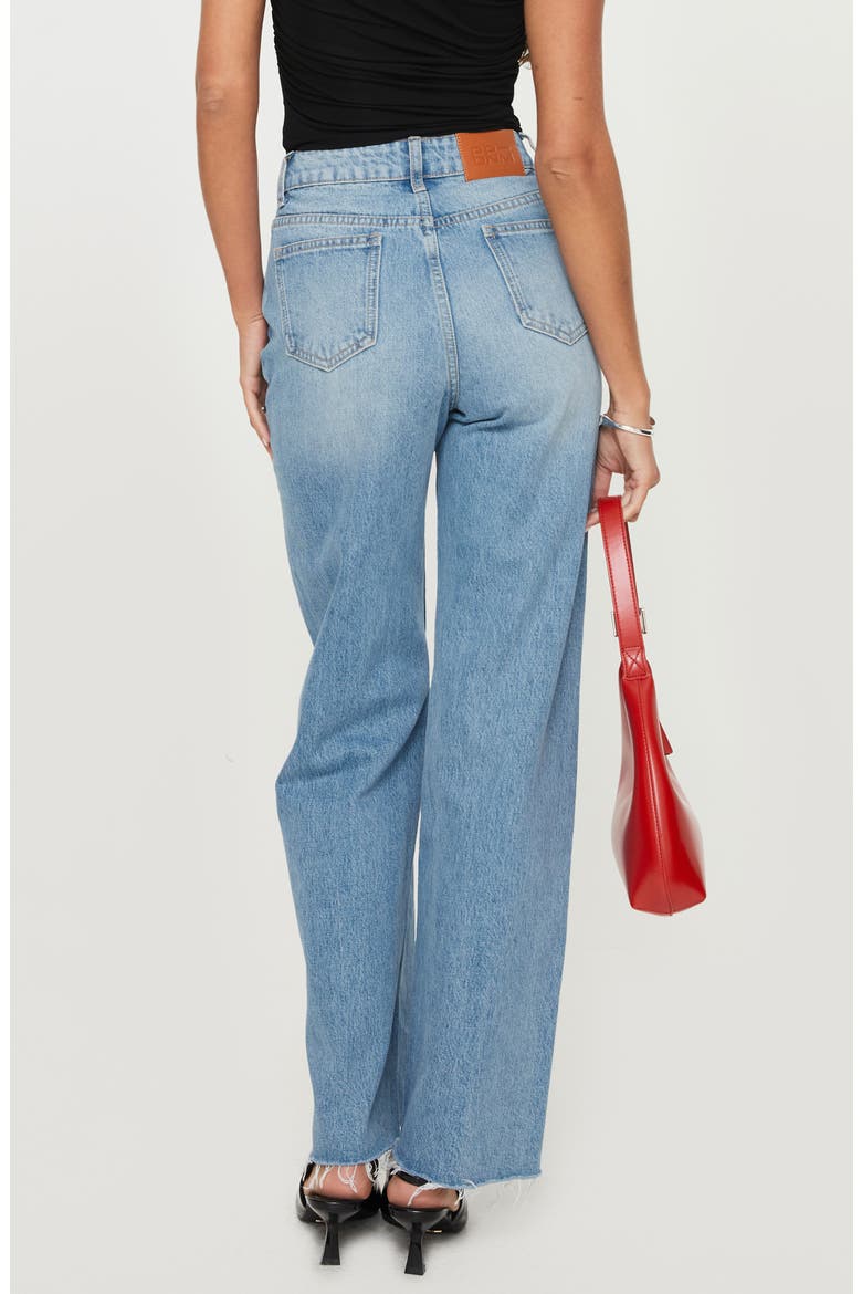 Henesey High Waist Straight Leg Jeans, Alternate, color, BLUE