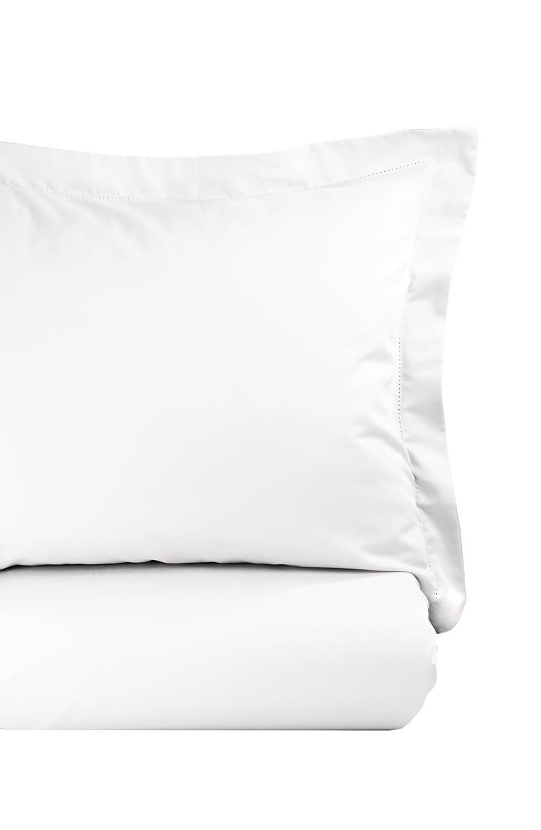 MELANGE HOME Hemstitch 600 Thread Count Duvet Set, Alternate, color, White