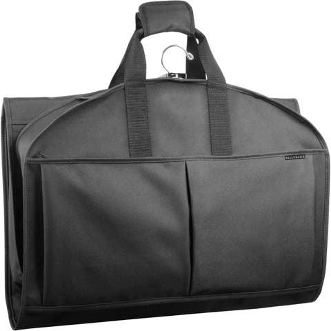 48" Deluxe Tri-Fold Travel Garment Bag with three pockets in Grey