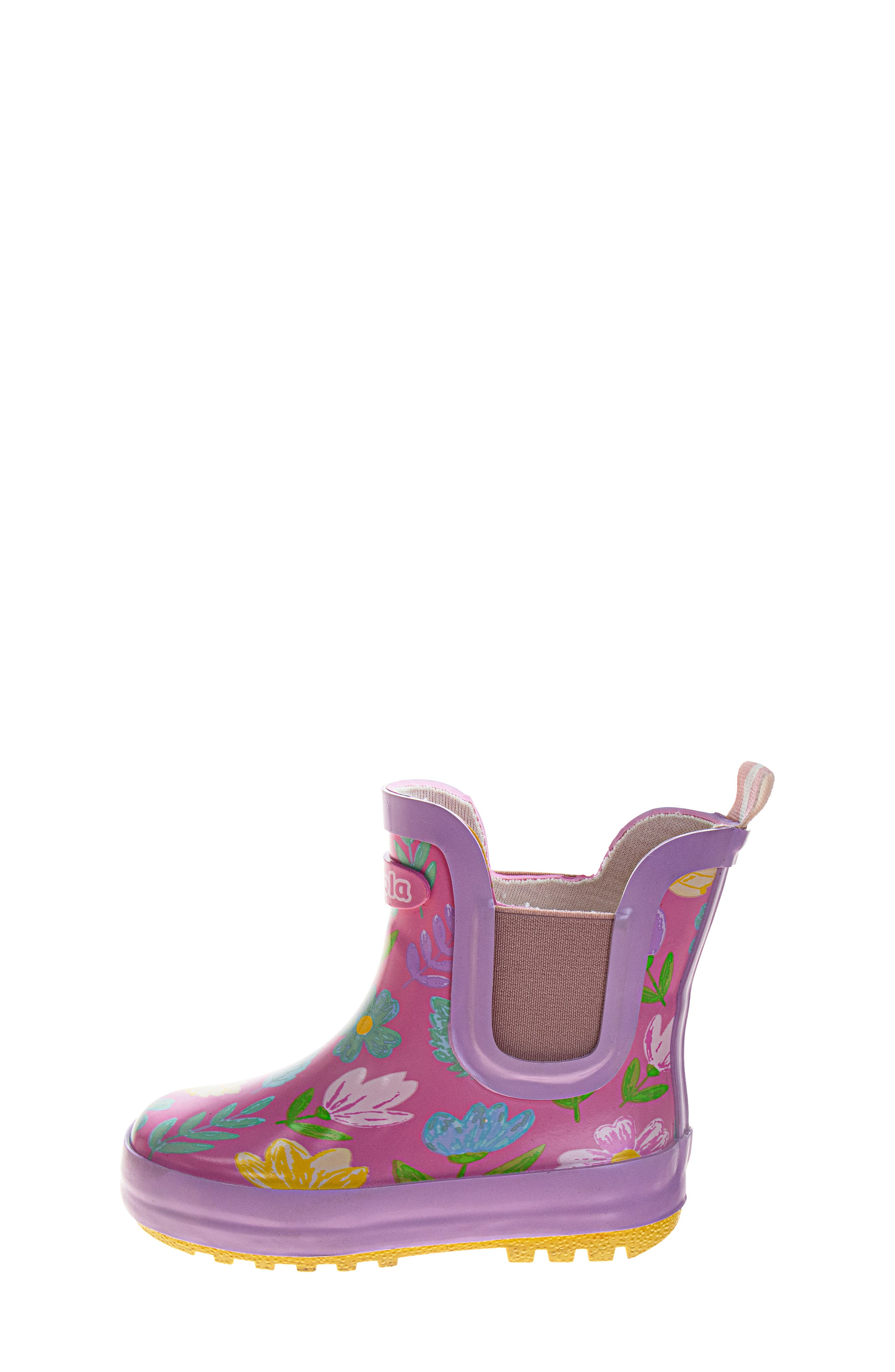 Kids' Floral Rain Boot, Alternate, color, LILAC/PINK
