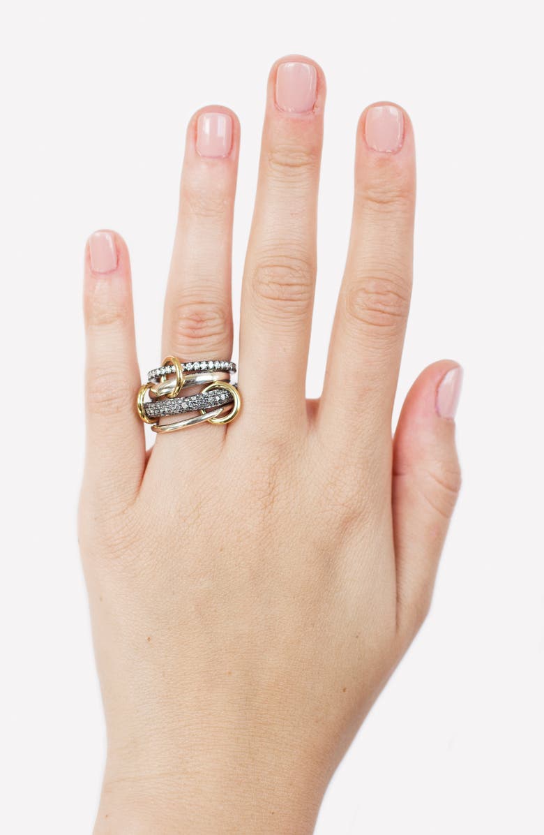 Spinelli Kilcollin Vega Diamond Linked Rings, Alternate, color, 