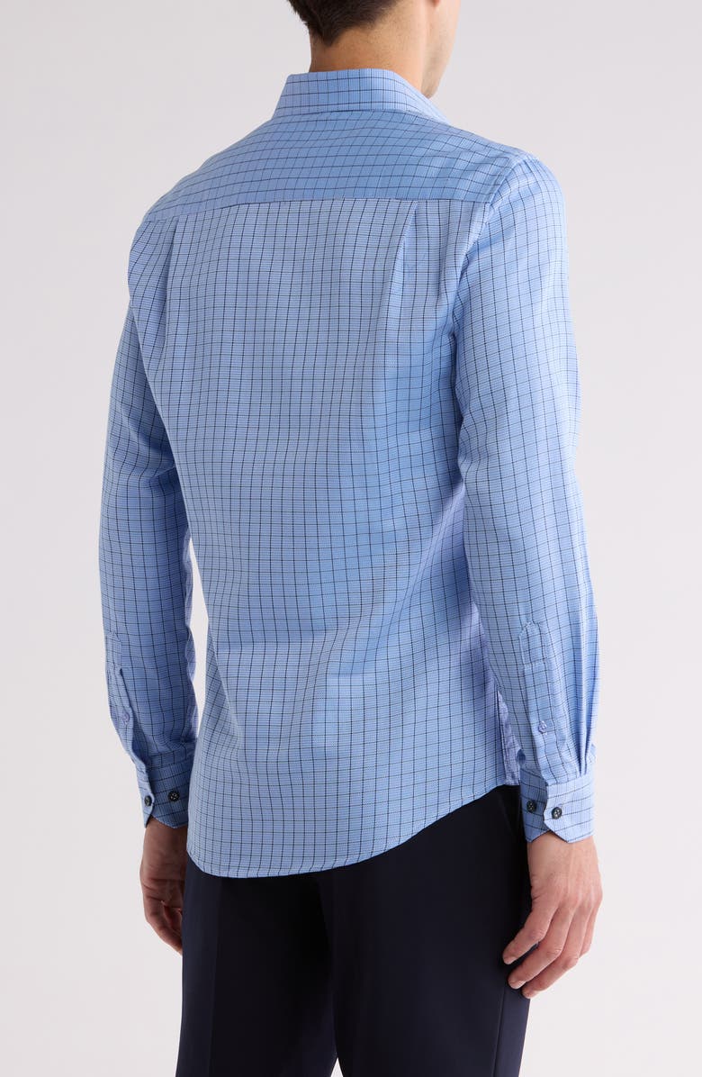 Duchamp Tailored Fit Box Check Dress Shirt, Alternate, color,