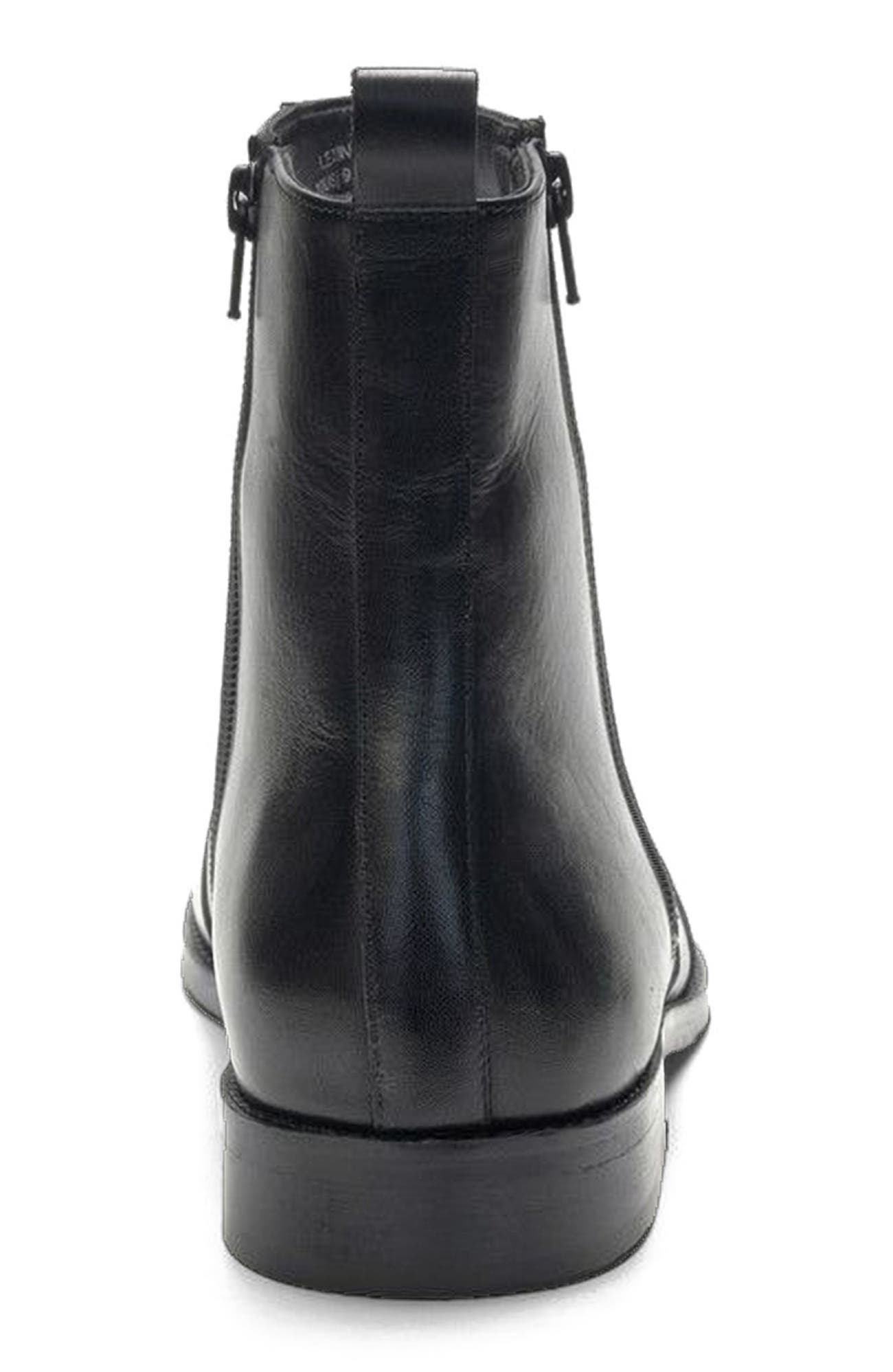 A. Veer Lexington Zip Boot, Alternate, color, Black Leather