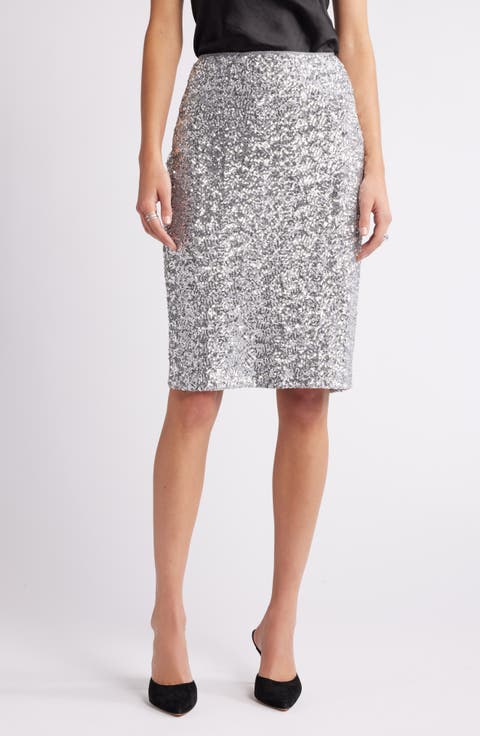 Sequin Pencil Skirt