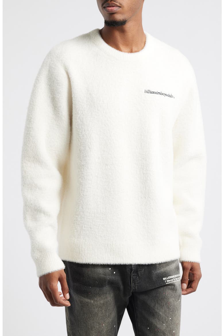 Fuzz Oversize Sweatshirt, Main, color, WHISPER WHITE